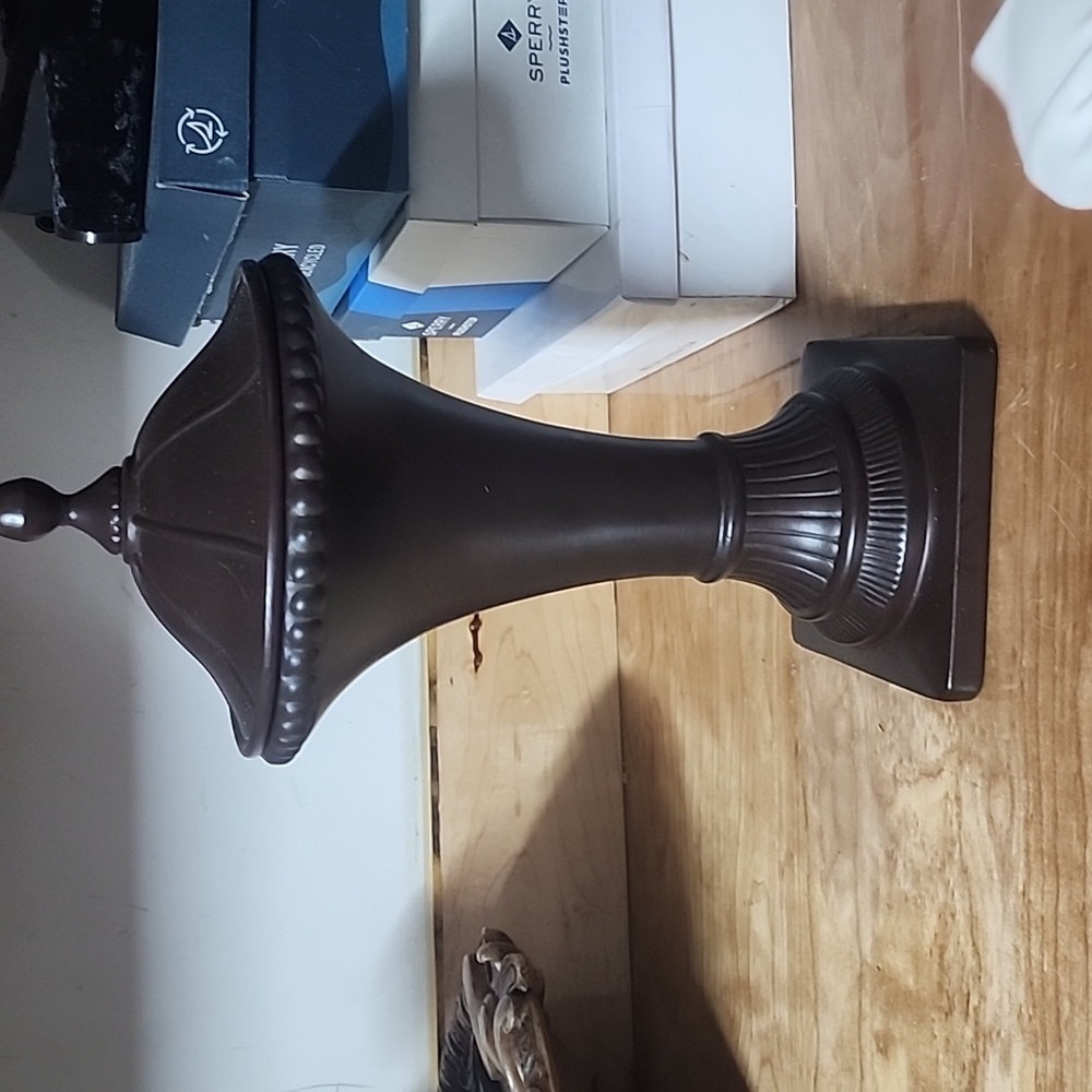 Southern Living Dark Brown Ribbed Vase